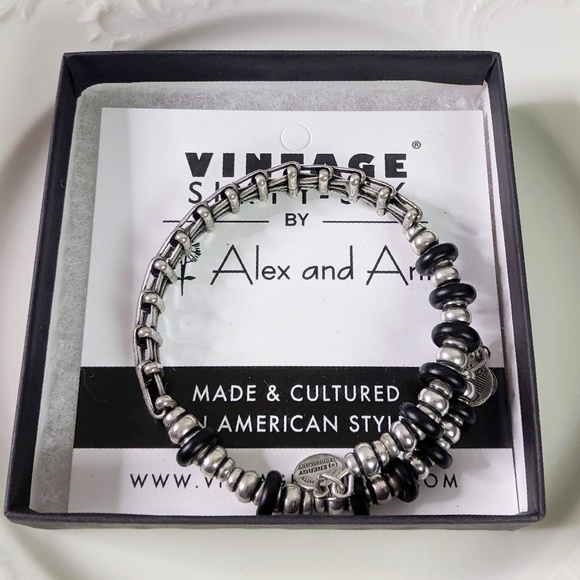 Alex and Ani Jewelry - Alex and Ani Jet Fleetwood Black Wrap Bracelet